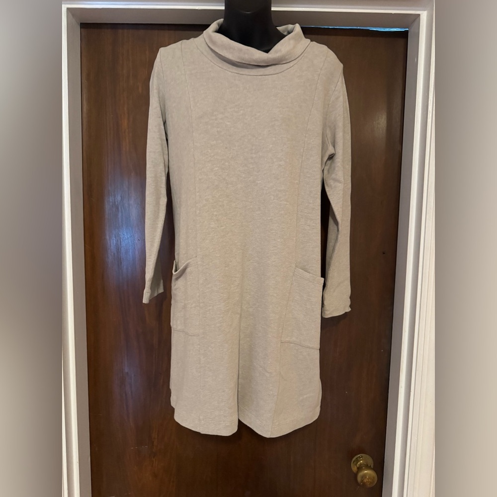 Purejill Soft Touch Cotton Taupe Dress - Size SP - 35” in Length